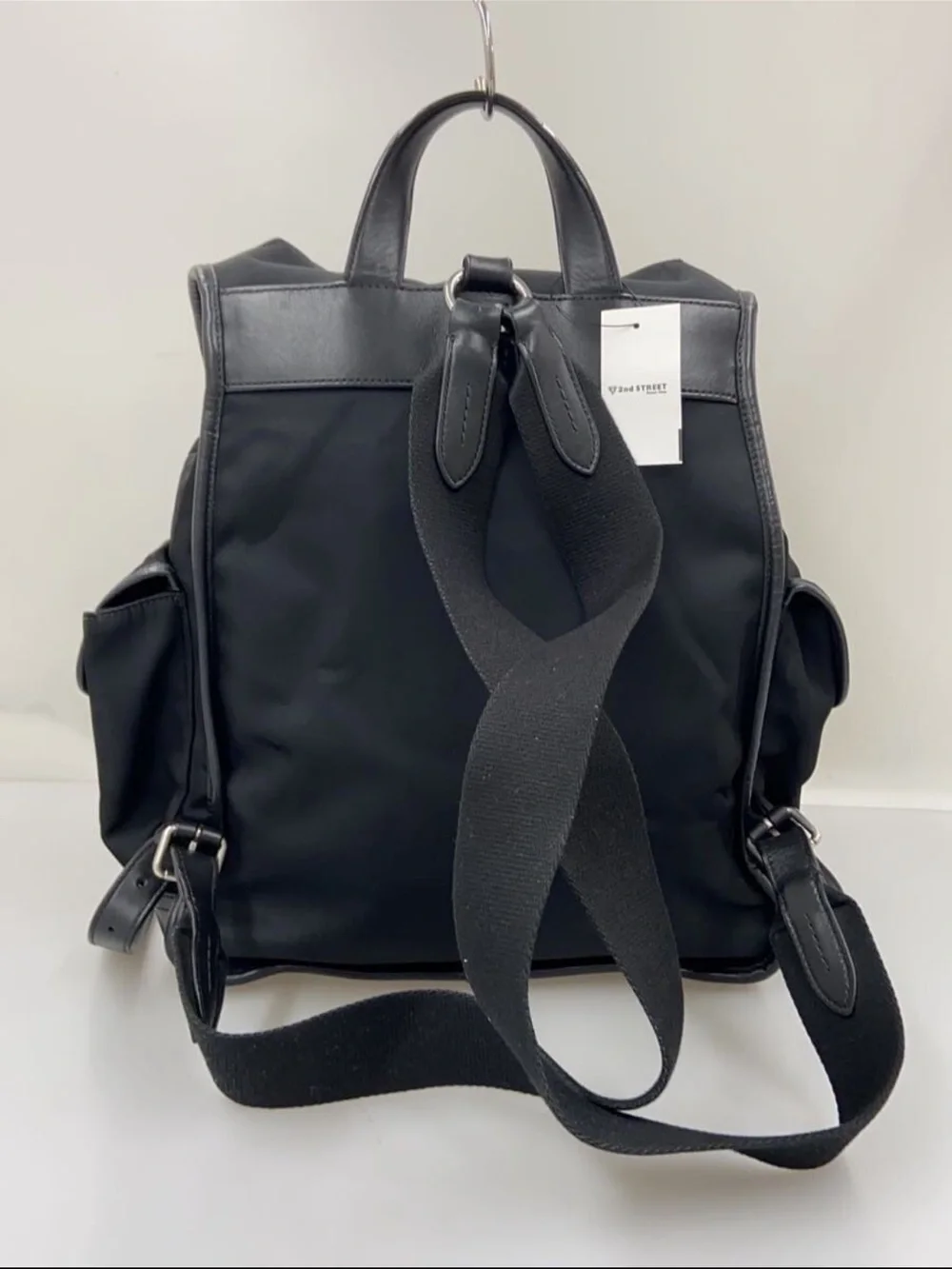 Mulberry Black Nylon Backpack with Leather Trim